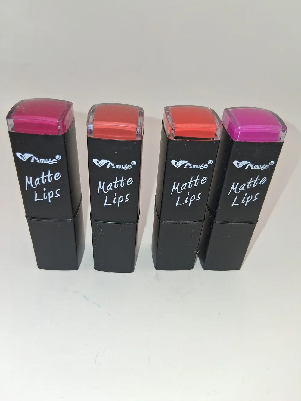 Muse Matte Lips Lipstick Set - Hot Pink, Coral, Orange, Fuchsia